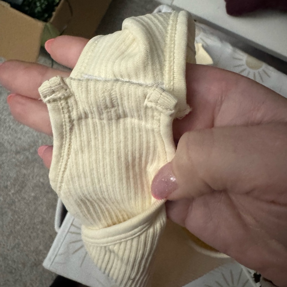 Cream Ribbed Bodysuit - Picture 4 of 5